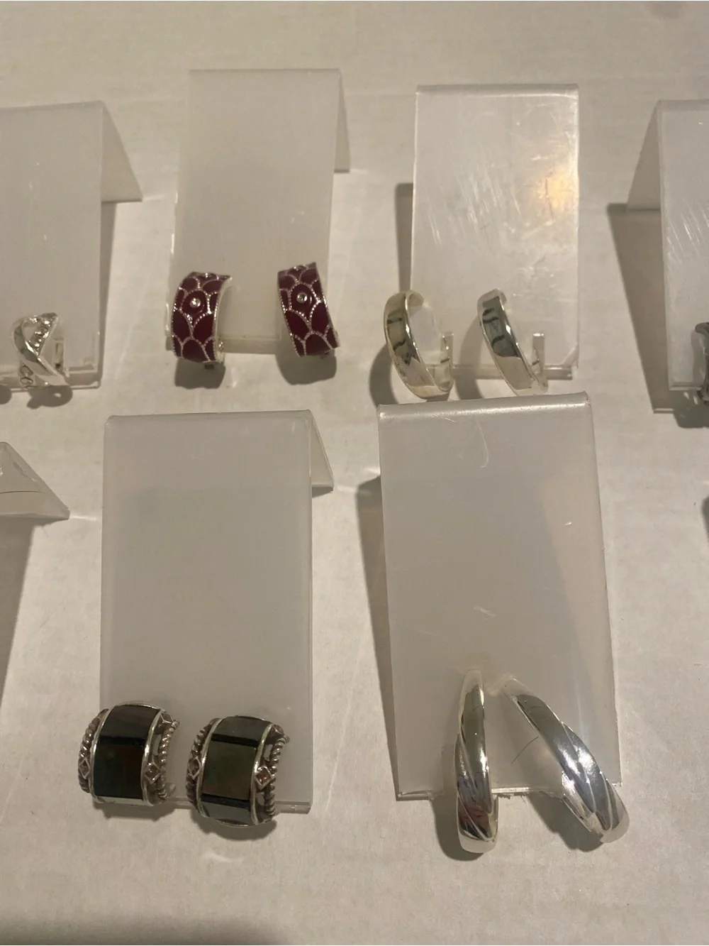 10 pairs Assorted Women's Fashion Costume Clip - On Hoop and Stud Earrings
